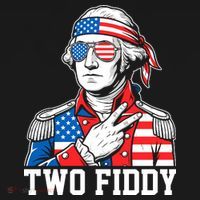 Two Fiddy American Revolution George Washington 250 Years T-Shirt thumb 7