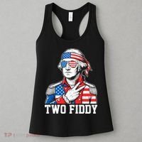 Two Fiddy American Revolution George Washington 250 Years Women's Tank Top thumb 3