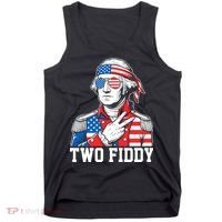 Two Fiddy American Revolution George Washington 250 Years Tank Top thumb 0