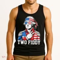 Two Fiddy American Revolution George Washington 250 Years Tank Top thumb 3
