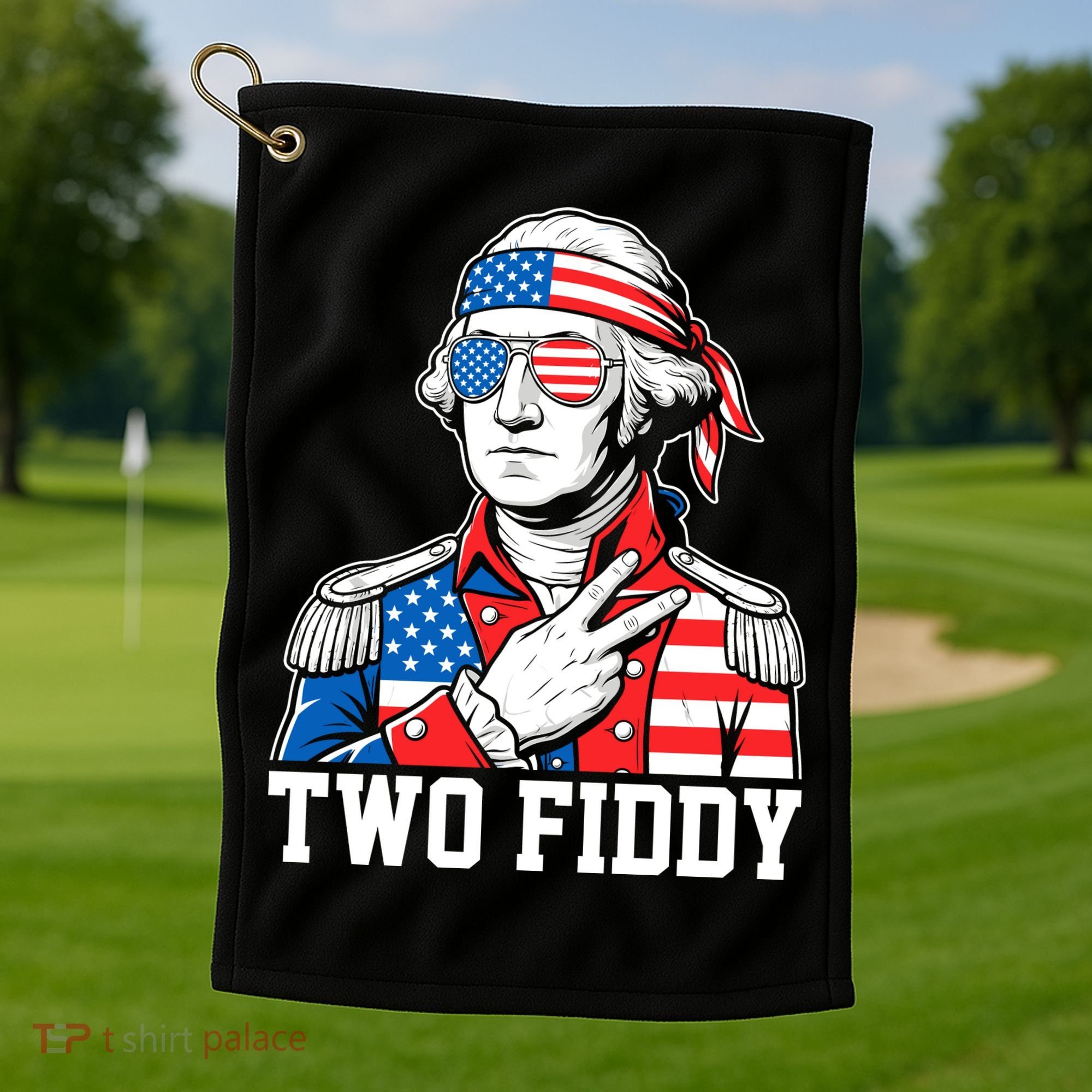 Two Fiddy American Revolution George Washington 250 Years Golf Towel
