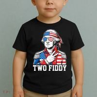 Two Fiddy American Revolution George Washington 250 Years Toddler T-Shirt thumb 2