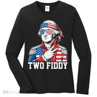 Two Fiddy American Revolution George Washington 250 Years Women's Long Sleeve Shirt thumb 0