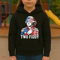 Two Fiddy American Revolution George Washington 250 Years Kids Hoodie thumb 3