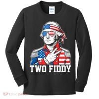 Two Fiddy American Revolution George Washington 250 Years Kids Long Sleeve Shirt thumb 0