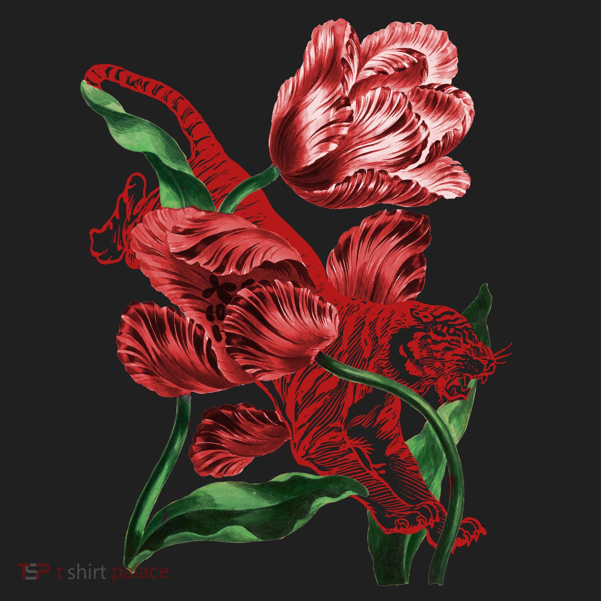 Tiger Flower Art Women's Sweatshirt