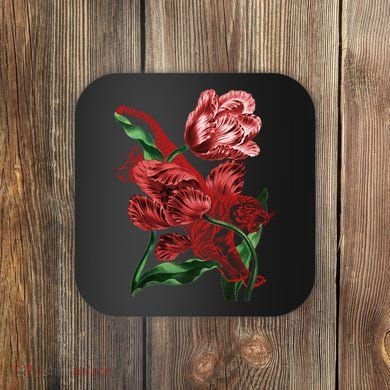 Tiger Flower Art Coaster