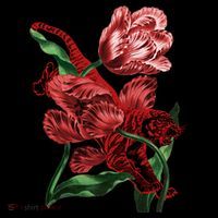 Tiger Flower Art Performance Fleece Hoodie thumb 2