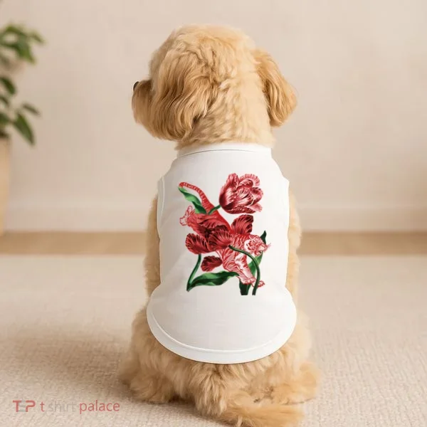 Tiger Flower Art Doggie Tank