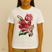 Tiger Flower Art T-Shirt thumb 4
