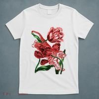 Tiger Flower Art T-Shirt thumb 5