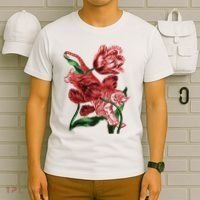 Tiger Flower Art T-Shirt thumb 6
