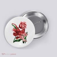 Tiger Flower Art Button thumb 0