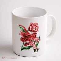 Tiger Flower Art Coffee Mug thumb 1