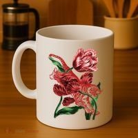 Tiger Flower Art Coffee Mug thumb 4
