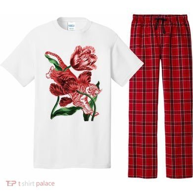 Tiger Flower Art Pajama Set