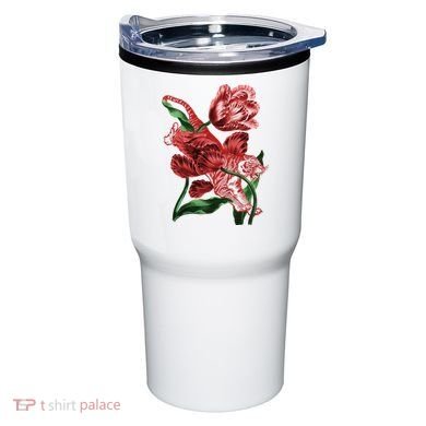Tiger Flower Art Tumbler