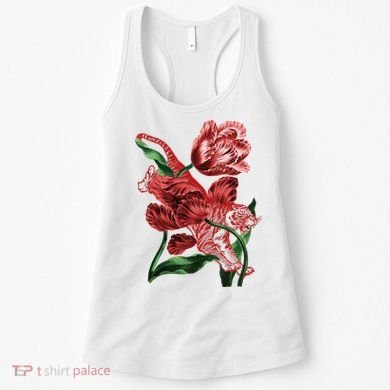 Tiger Flower Art Women's Tank Top