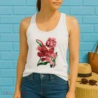 Tiger Flower Art Women's Tank Top thumb 2