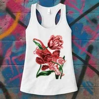 Tiger Flower Art Women's Tank Top thumb 3
