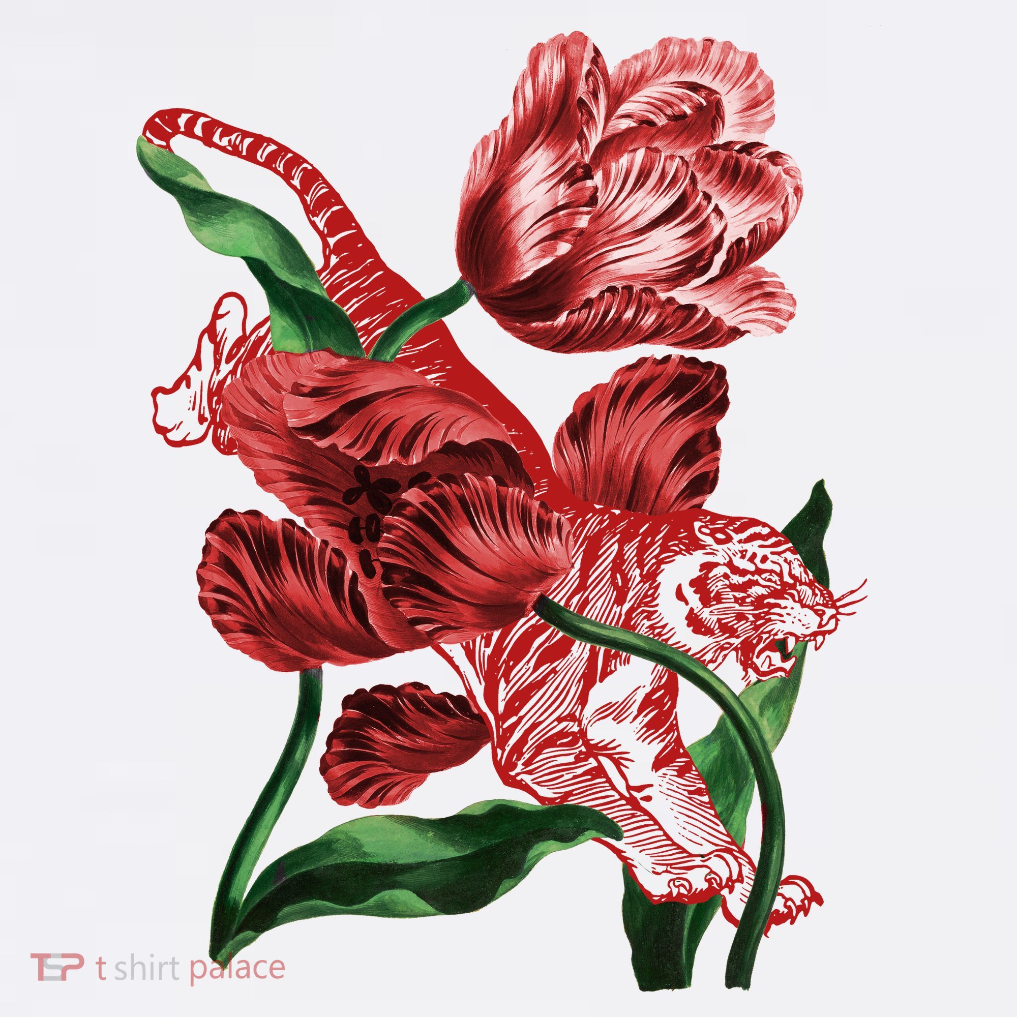 Tiger Flower Art Baby Bodysuit
