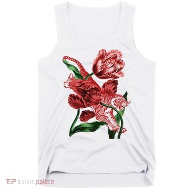 Tiger Flower Art Tank Top