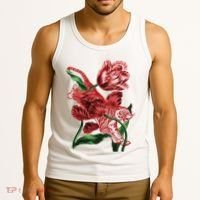 Tiger Flower Art Tank Top thumb 3