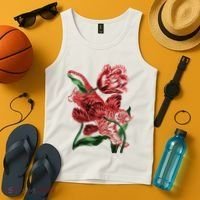 Tiger Flower Art Tank Top thumb 4