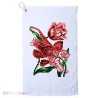 Tiger Flower Art Golf Towel thumb 0