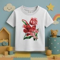 Tiger Flower Art Toddler T-Shirt thumb 3