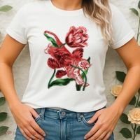 Tiger Flower Art Women's T-Shirt thumb 2