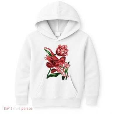 Tiger Flower Art Kids Hoodie