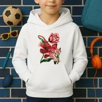 Tiger Flower Art Kids Hoodie thumb 2