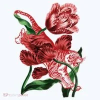 Tiger Flower Art Kids Hoodie thumb 5