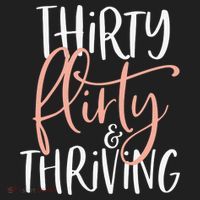 Thirty Flirty And Thriving Funny Thirty Year Old Birthday Golf Towel thumb 3