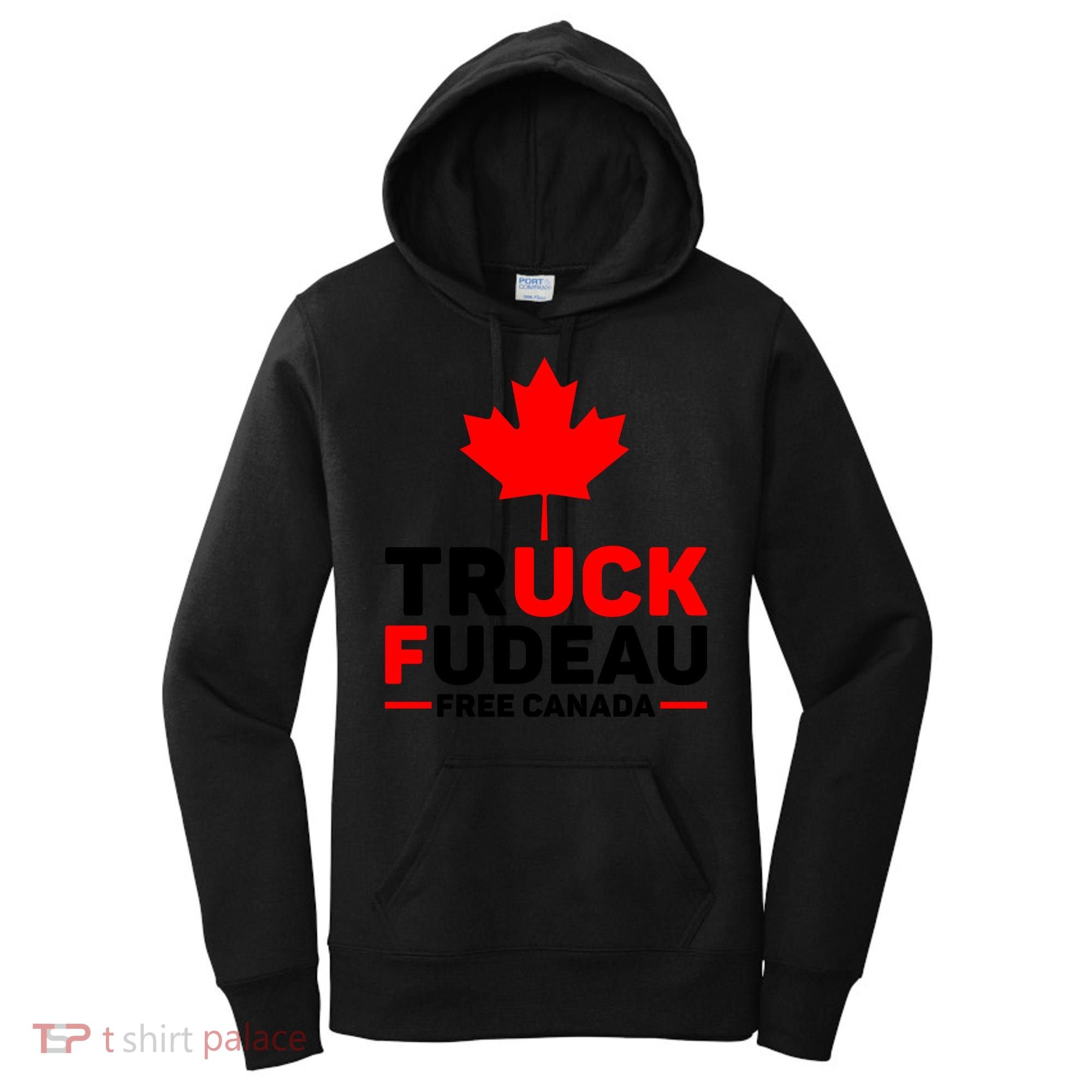 Truck Fudeau Anti Trudeau Free Canada Trucker Heroes Women's Hoodie