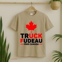 Truck Fudeau Anti Trudeau Free Canada Trucker Heroes T-Shirt thumb 2