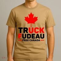 Truck Fudeau Anti Trudeau Free Canada Trucker Heroes T-Shirt thumb 3