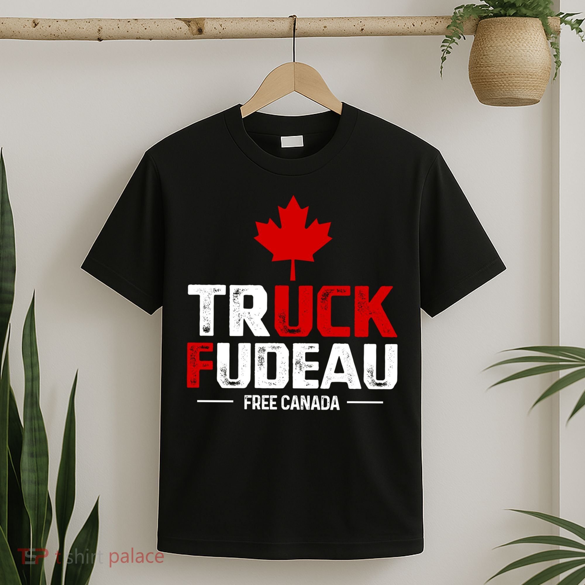 Truck Fudeau Anti Trudeau Free Canada Trucker Heroes T-Shirt