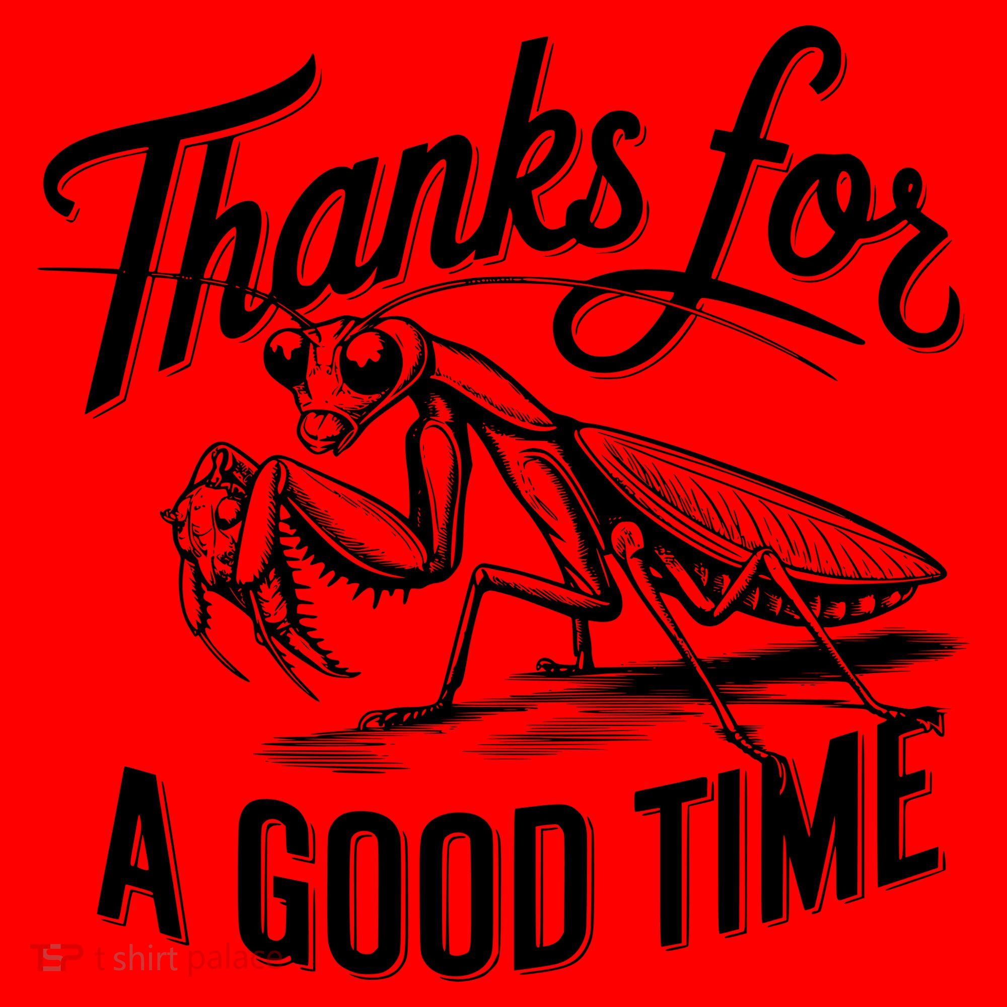 Thanks For A Good Time Praying Mantis Santa Hat