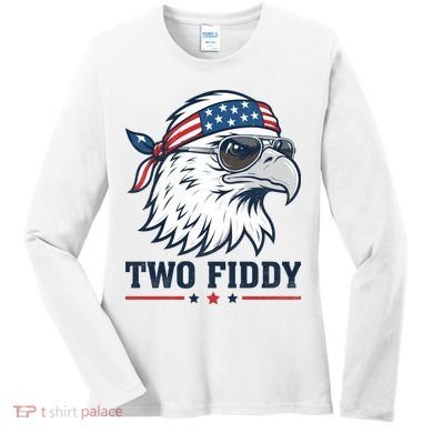 Two Fiddy American Eagle 250th Anniversary 250 Years Women's Long Sleeve Shirt