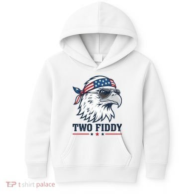 Two Fiddy American Eagle 250th Anniversary 250 Years Kids Hoodie