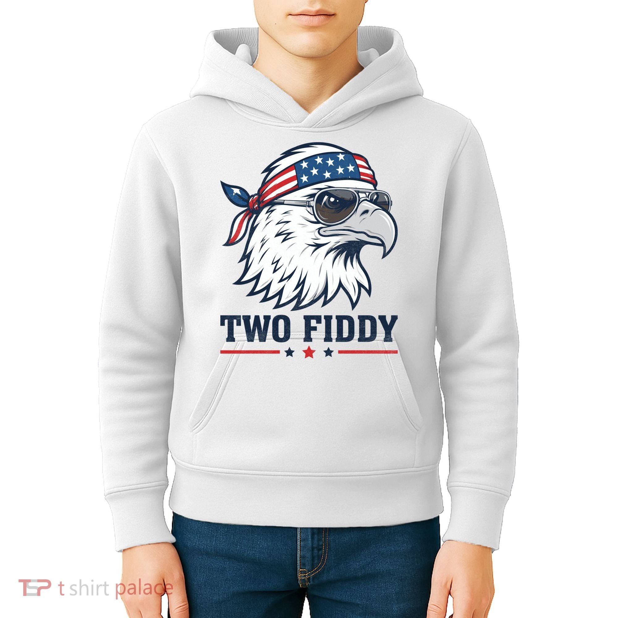 Two Fiddy American Eagle 250th Anniversary 250 Years Kids Hoodie
