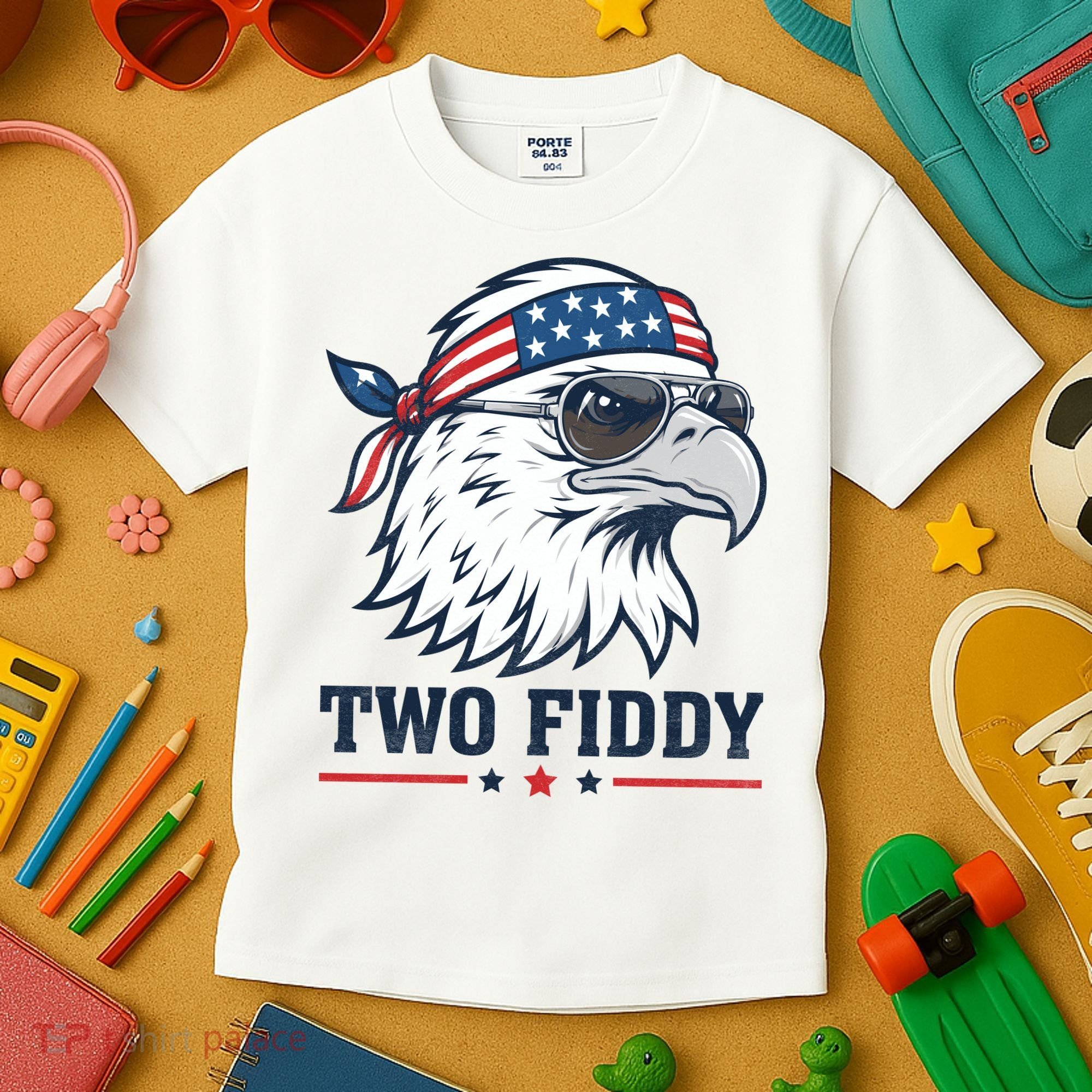 Two Fiddy American Eagle 250th Anniversary 250 Years Kids T-Shirt