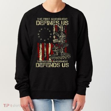 The First Amendment Defines Us American Flag Women's Sweatshirt