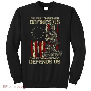 The First Amendment Defines Us American Flag Sweatshirt