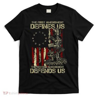 The First Amendment Defines Us American Flag T-Shirt