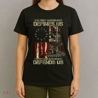 The First Amendment Defines Us American Flag T-Shirt thumb 4