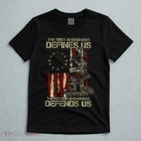 The First Amendment Defines Us American Flag T-Shirt thumb 5