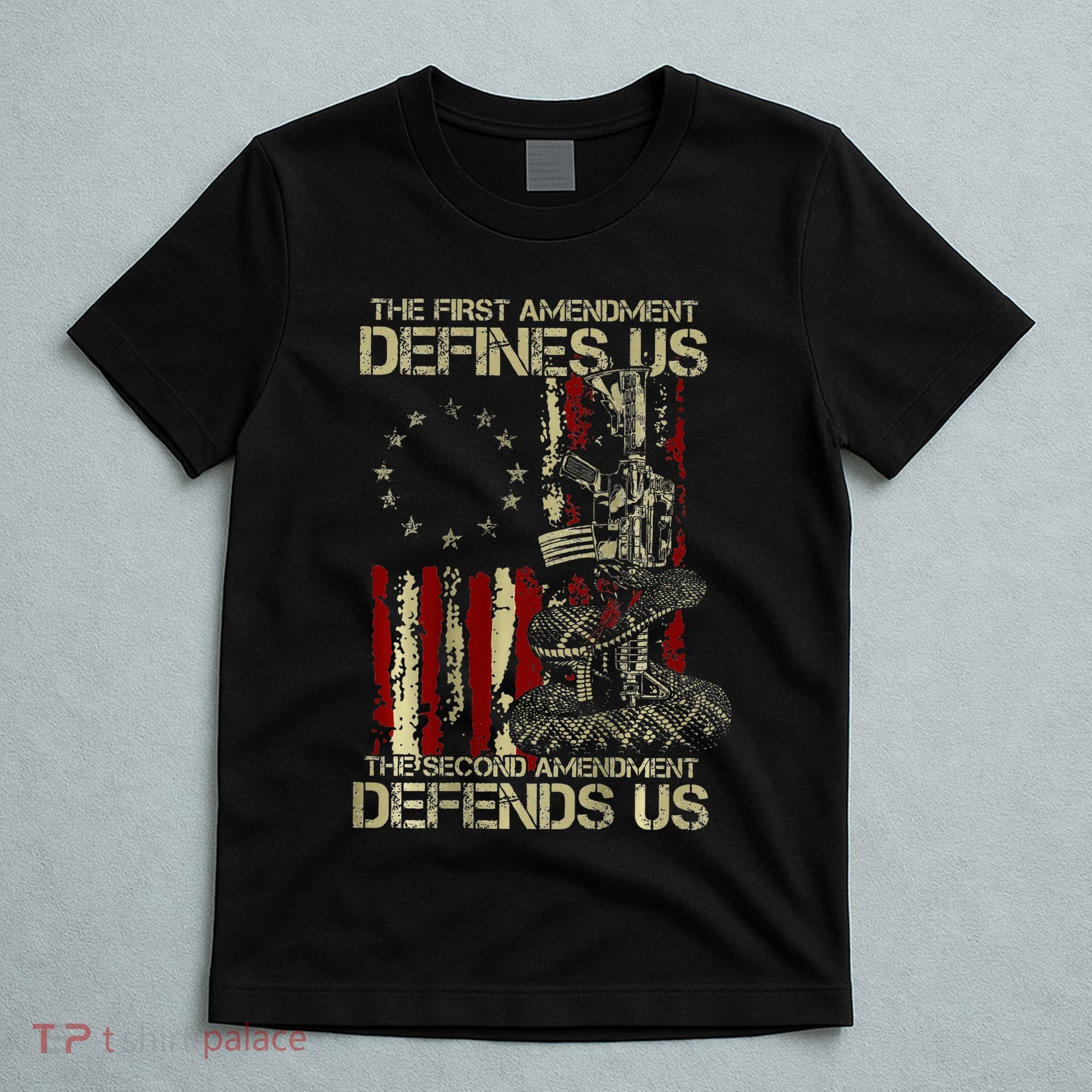 The First Amendment Defines Us American Flag T-Shirt